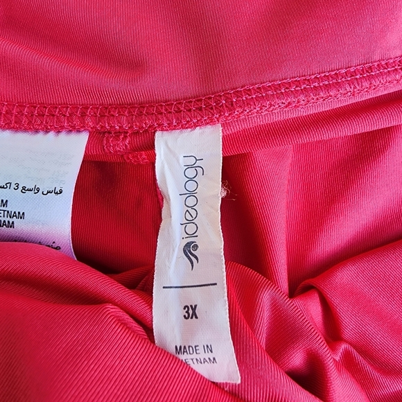 Ideology Women's Plus Size Perforated Skort Skirt Zip Pocket Flamenco Pink 3X - Picture 6 of 10